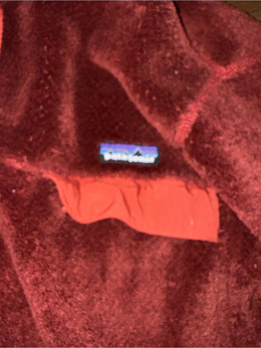 Patagonia Burgundy and Red Fleece Pullover - Picture 2 of 3